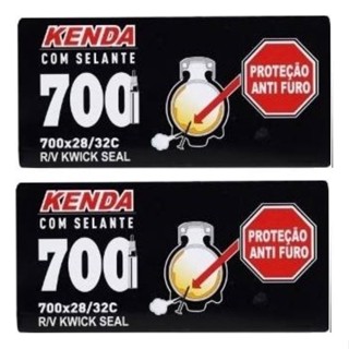 Par Câmara De Ar Com Vacinada 700x28/32c Kenda Bico Fino