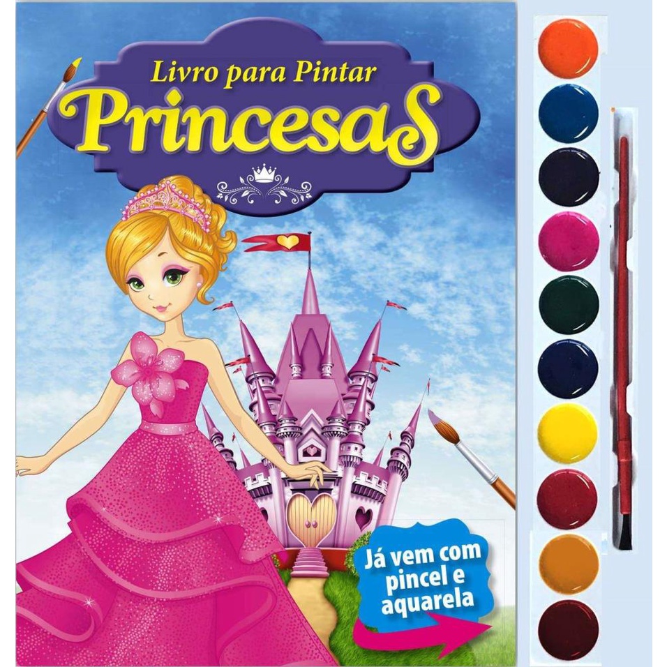 Livro para Pintar com Aquarela Princesas