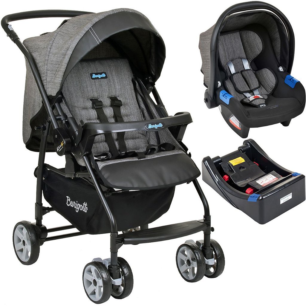Carrinho de Bebe Burigotto Rio K Bebe Conforto Base Preto em Oferta na Shopee