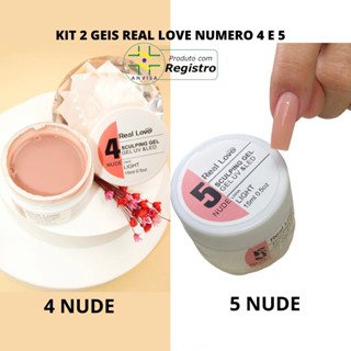 Kit 2 Sculping Gel Real Love 15 ML Linha Light -NUMERO 4 E 5