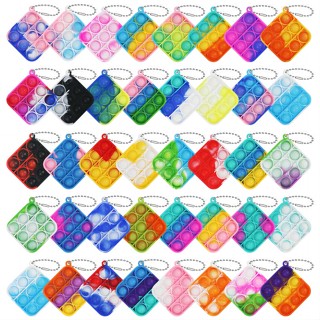 Mini Pop Push Fidget Toy Pack Porta-Chaves Anti-Ansiedade Jogo De Brinquedos De Mão De Alívio De Estresse Para Crianças Adultas Presente