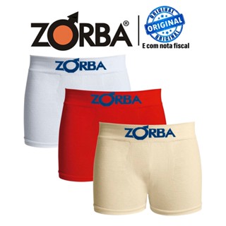 Kit com 3 Cuecas Infantil Boxer sem Costura Algodão Zorba