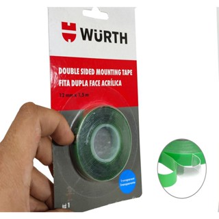 Fita adesiva dupla face acrilica fixa forte acessorio automotivo canaleta plastico e suporte WURTH