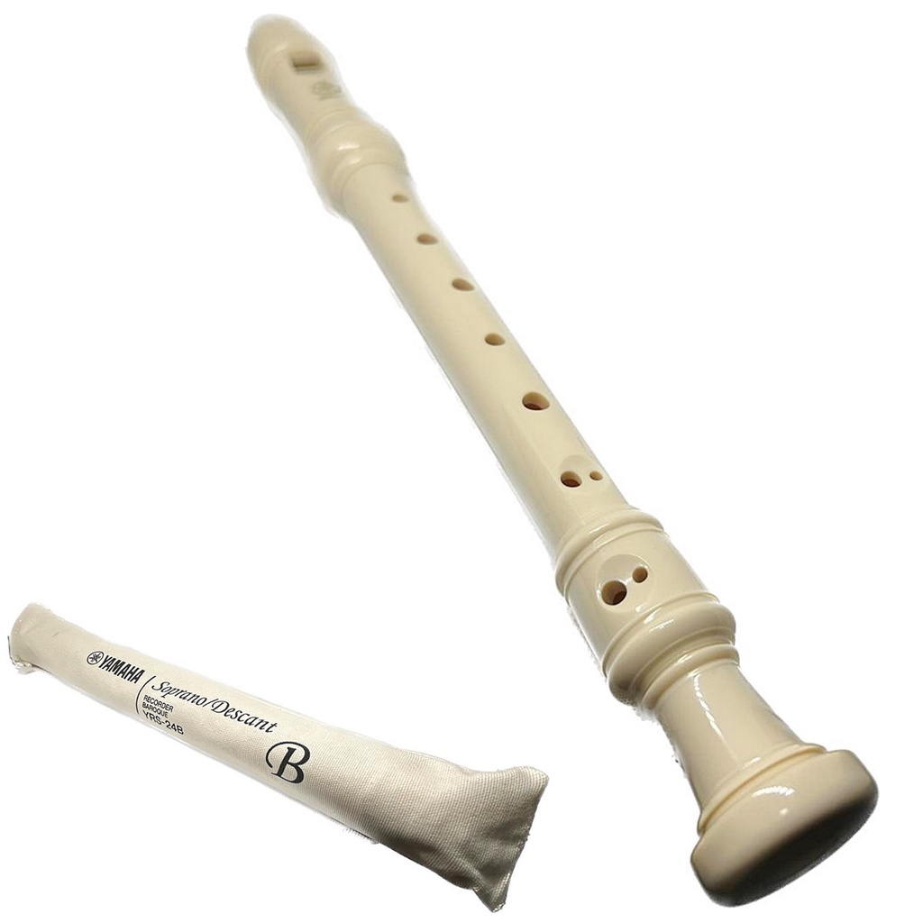 Flauta Doce Soprano Barroca Yamaha Original YRS-24B + capa