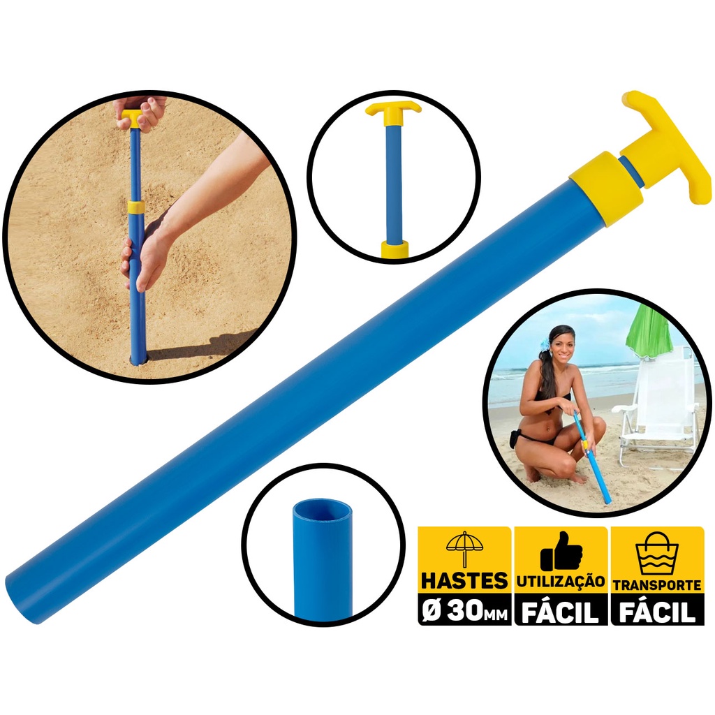 Furador De Pressão Saca Areia Guarda-sol Praia Sugador Areia 003687 - Sports & Outdoors