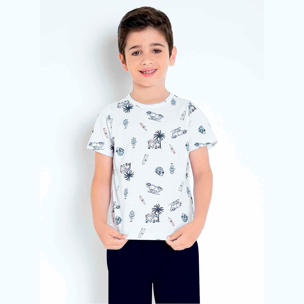 Conjunto Infantil Criança Menino Short + Camiseta Tm 2 Ao 10