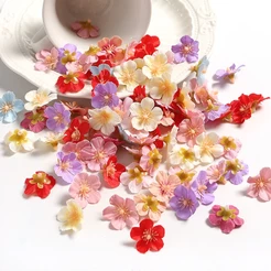 50/100Pcs Flor De Pêssego Artificial Cabeça De Falsa Para Decoração De Casamento De Bricolage Acessórios De Presente