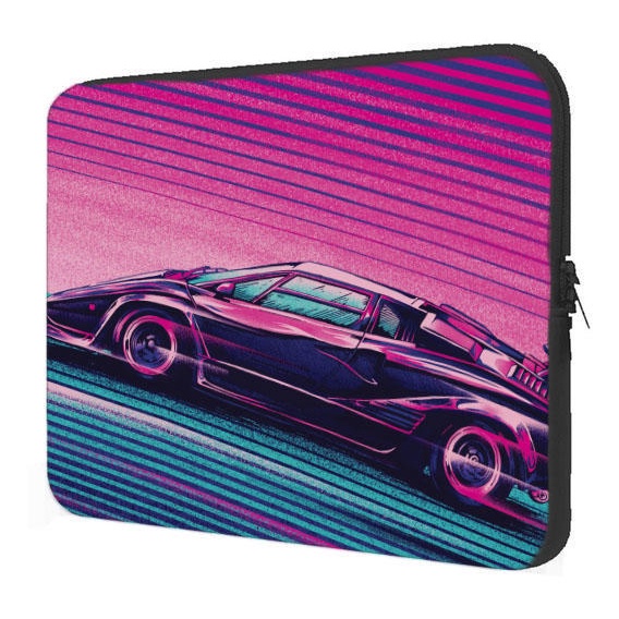 Capa Case Notebook 15.6 Personalizado Carro Tunado Tunnig Rosa e Azul