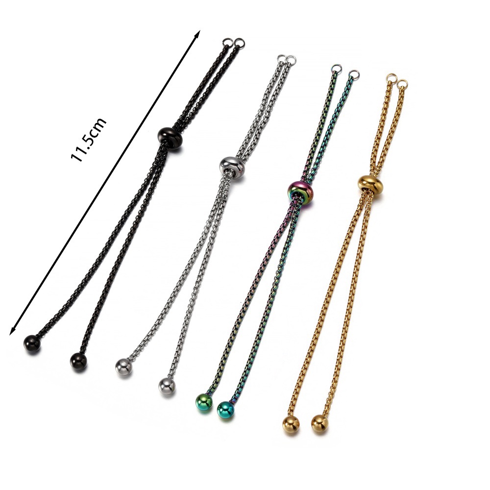 St.kunkka 3pcs Pulseira Ajustável De Aço Inoxidável Ins Style Hot Selling Girl Friendship Gift