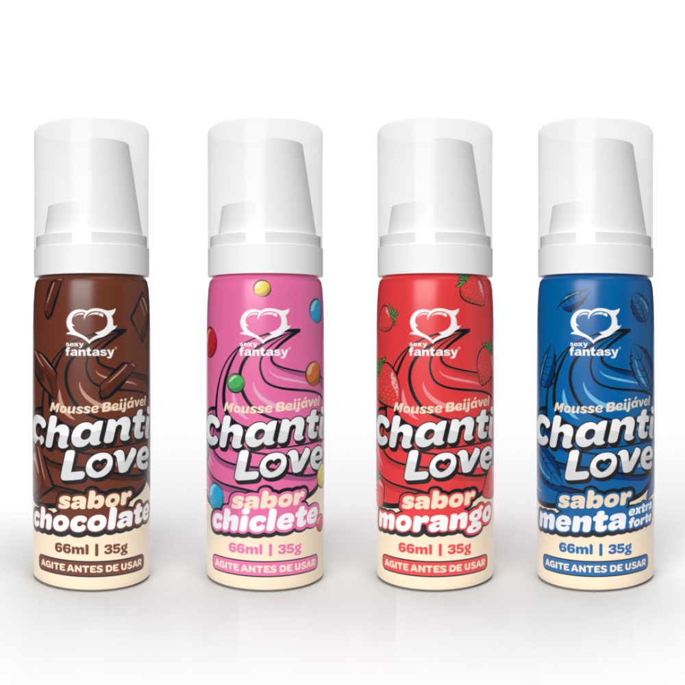 Chanti Love Mousse Corporal Beijável 66ml/35g Sexy Fantasy
