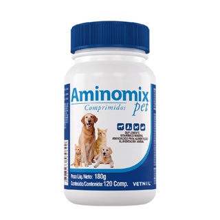 Aminomix Pet Suplemento Vitaminico Cães e Gatos 120comp. em Oferta na Shopee