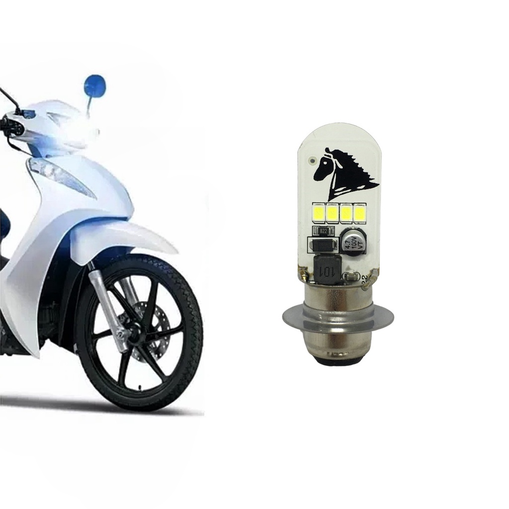 Lâmpada Do Farol Led Moto Honda Biz 100 125 Pop 100 Bros 125 150 Yamaha Crypton 105 115