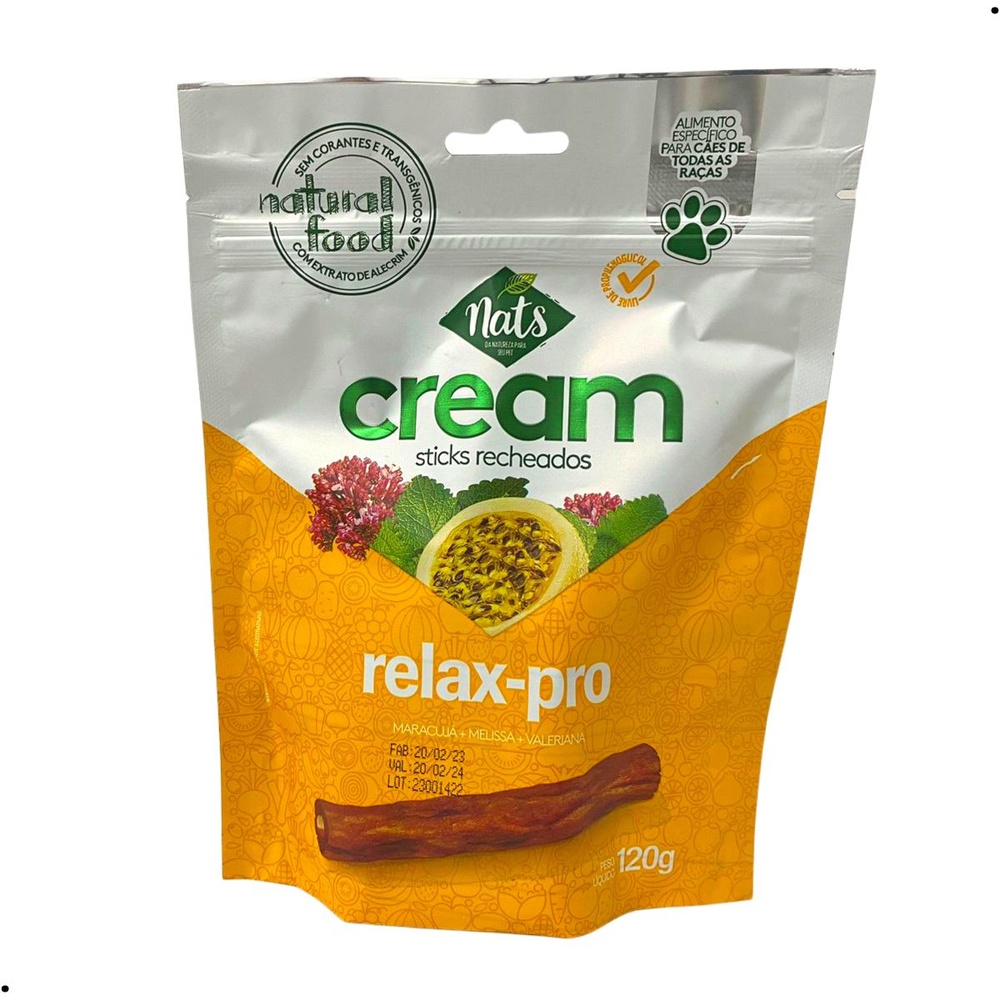 Bifinho Recheado Cream Relax-Pro Nats 120g