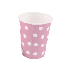 Copo papel Poa Rosa Bebe Biodegradável - 10 un - 270 ml - Silver Festas
