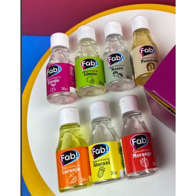 3 AROMAS ALIMENTÍCIO ARTIFICIAL DE 30ML ESCOLHA SABOR FAB