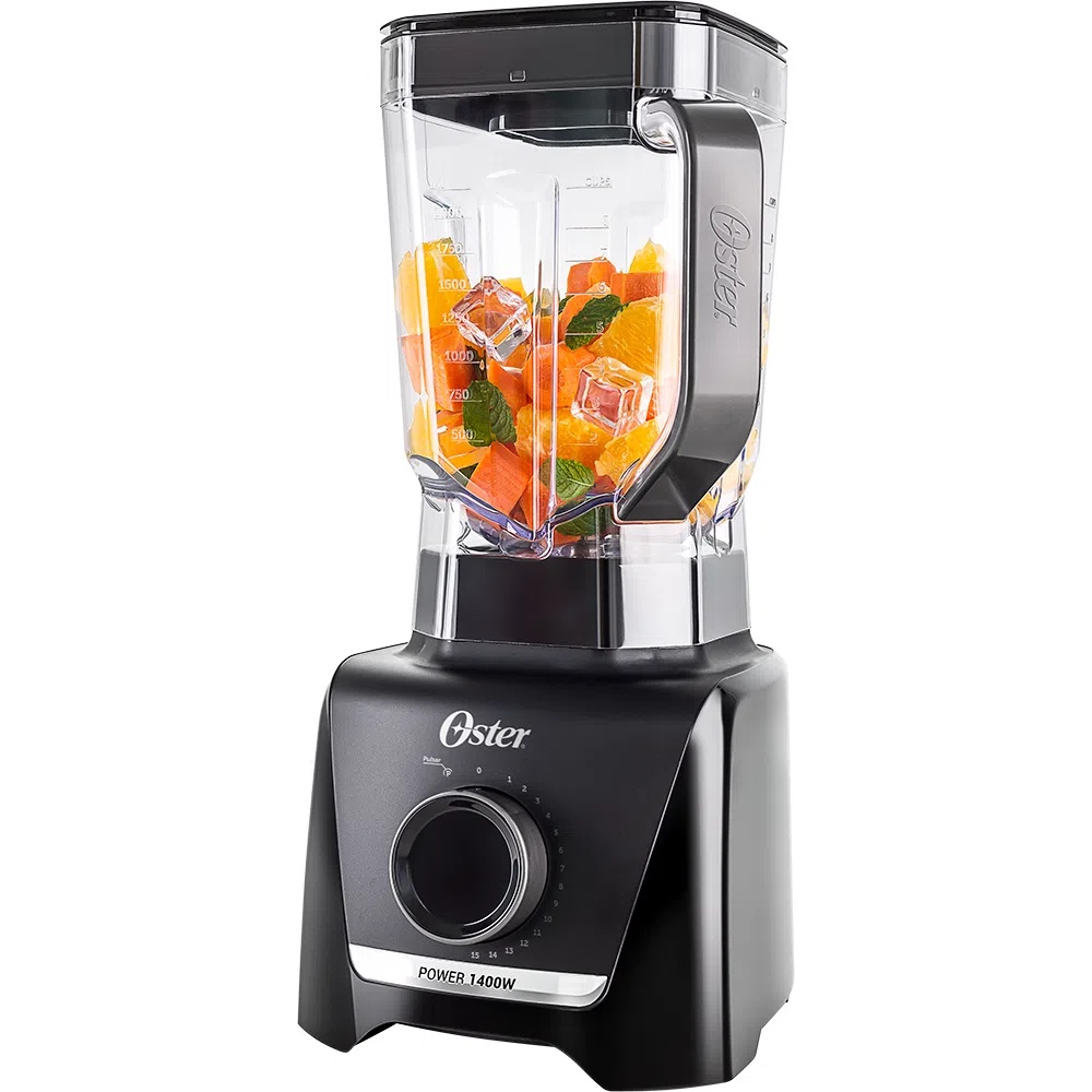 LIQUIDIFICADOR OSTER 1400 FULL  PRETO 3,2 LITROS 15 VELOCIDADES