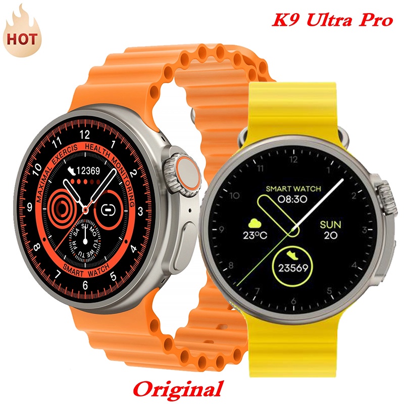 Smartwatch Masculino 2023 K9 Ultra Pro Redondo Tela De 1,39 Polegadas Bluetooth Chamada Carregamento Sem Fio À Prova D'água Esportivo Tracket Para Homens