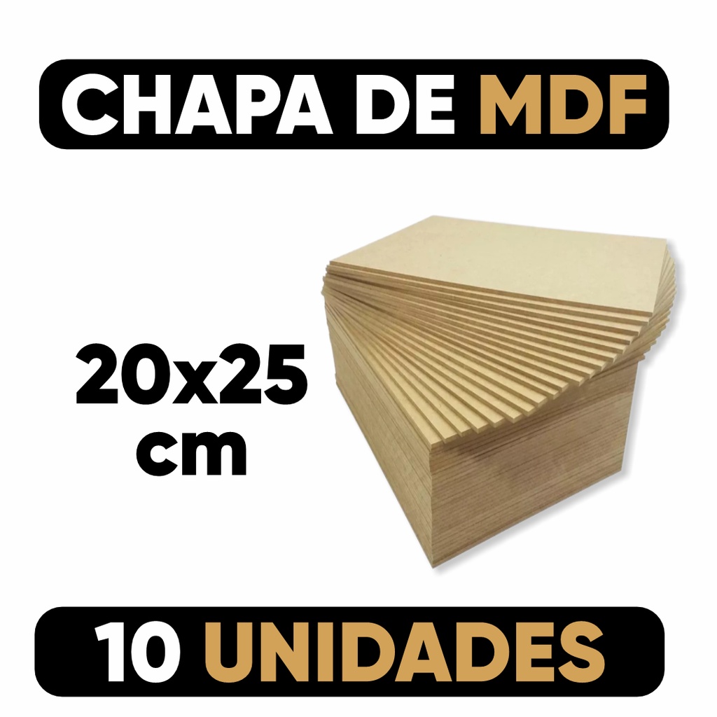 Kit 10 Chapa 20x25 cm MDF 3mm Placa Decoração Artesanato Porta Retrato Sublimação em Oferta na Shopee