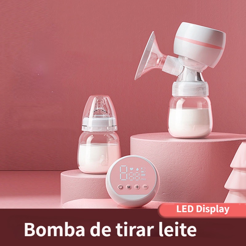 Bomba de tirar leite Elétrica Portátil bombinha Materno Amamentação Recarregável Extrator de leite Com Display LED