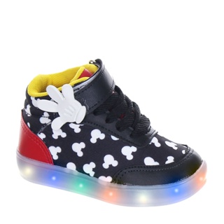 Tenis botinha com Luz Led  infantil masculino personagem preto amarelo em Oferta na Shopee
