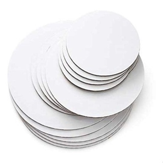 Cake Board 22cm Mdf Branco 3 mm Para Confeitaria Borda Liso 10 Tabuleiros bolos em Oferta na Shopee
