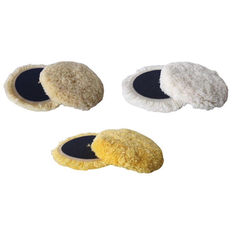 Kit 3 Pcs Boina Lã Polimento 7 Polegadas Com Velcro Ômega