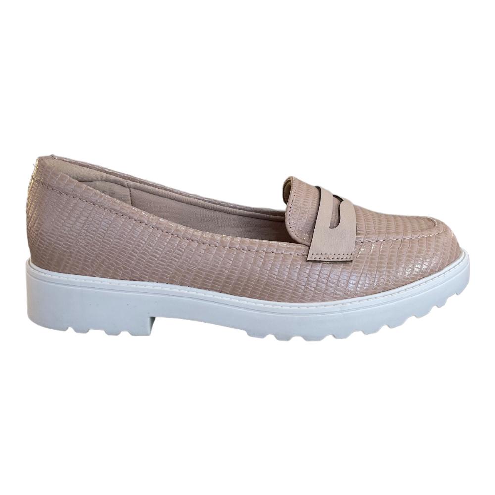 Sapato Mocassim Modare Gravata Tratorado Feminino 7357100 Bege