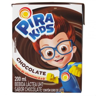 Bebida Láctea UHT Chocolate Pirakids Caixa 200 ml