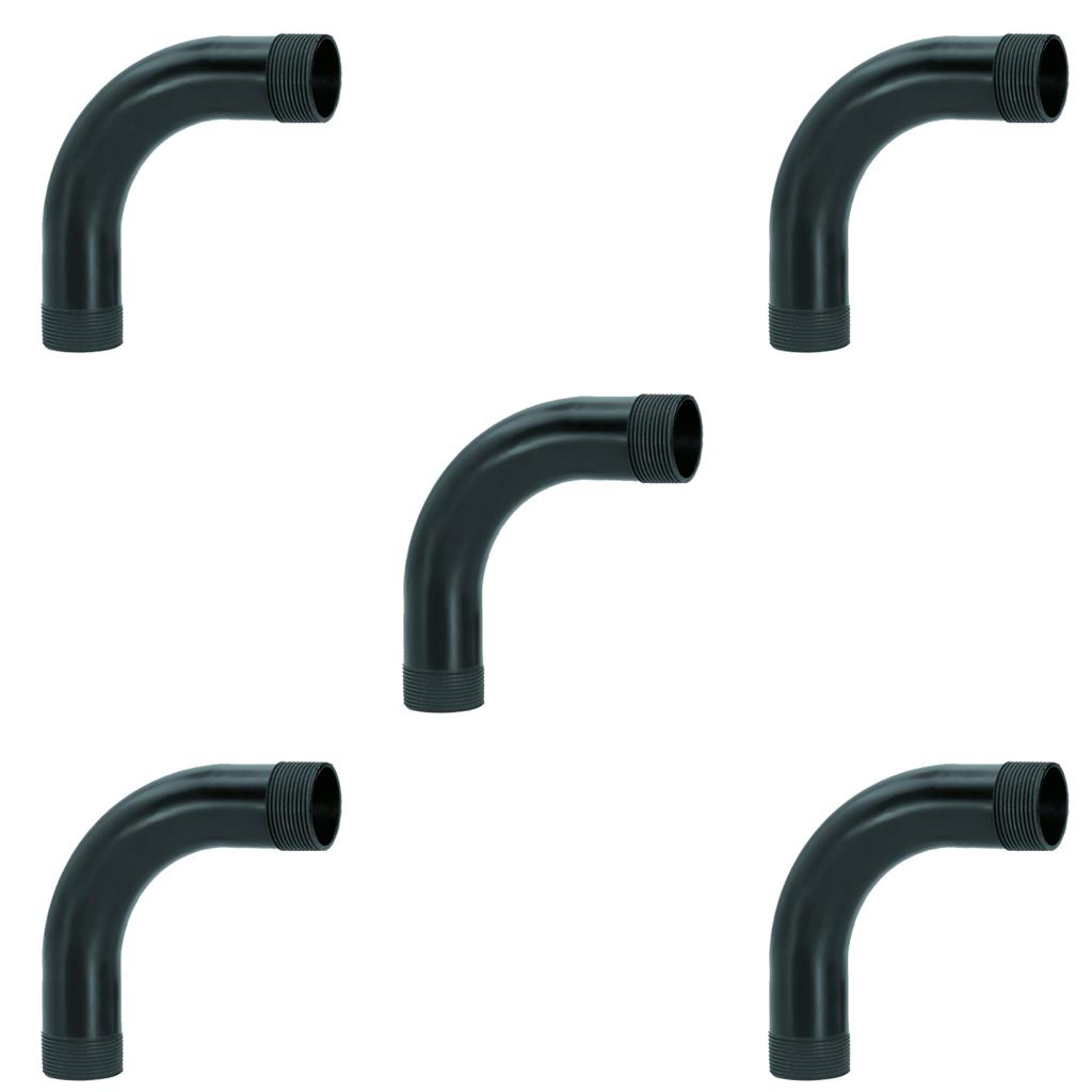 Kit 5 Curvas Eletroduto Roscavel Preto 90 Graus Pvc 3/4 em Oferta na Shopee