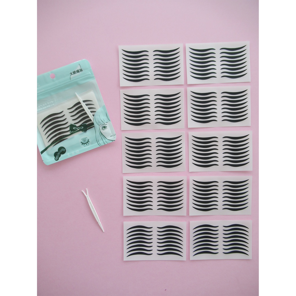 Cartela de Delineador Adesivo 80 pares para os olhos TZ-2