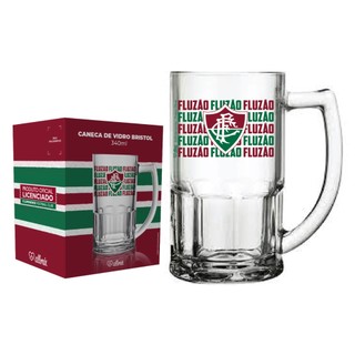 Caneca De Cerveja Chopp Vidro Fluminense Fluzão Tricolor 340Ml + Caixa para Presente em Oferta na Shopee