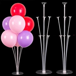 Kit 2 Suporte de Balão Mesa 70 cm Suporte Para Bexiga 7 hastes Decoração Festa