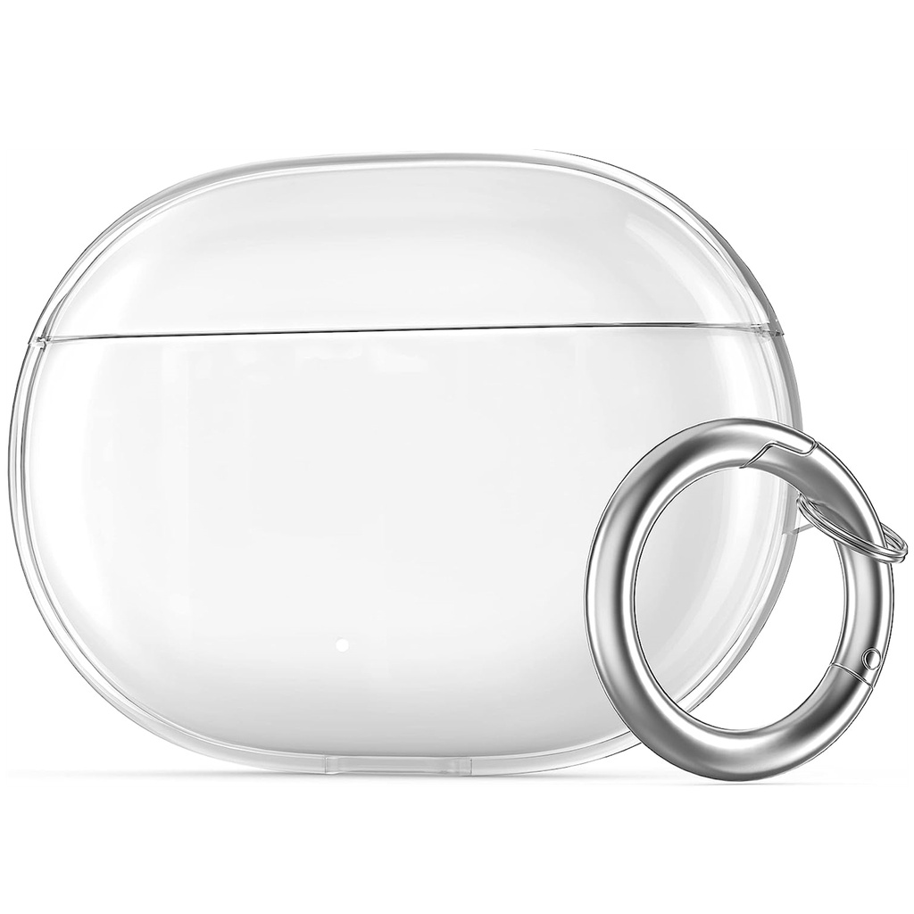 Capa Protetora Glitter Clear Case for Beats Studio Buds Soft TPU Com Mosquetão Compatível +