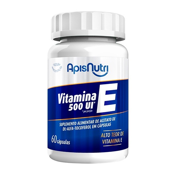 Suplemento de Vitamina E 500 UI 60 Cáps. Apisnutri - SV em Oferta na Shopee