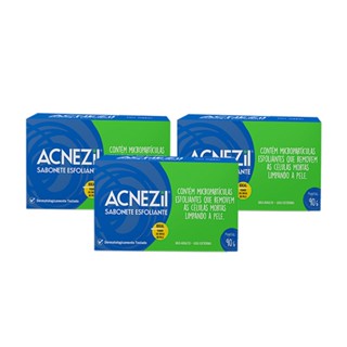 Sabonete Acnezil Barra Esfoliante Combate Cravos 3 Caixas