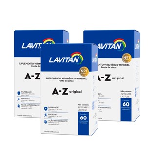 Multivitamínico Lavitan AZ Com 60 Comprimidos 3 Caixas