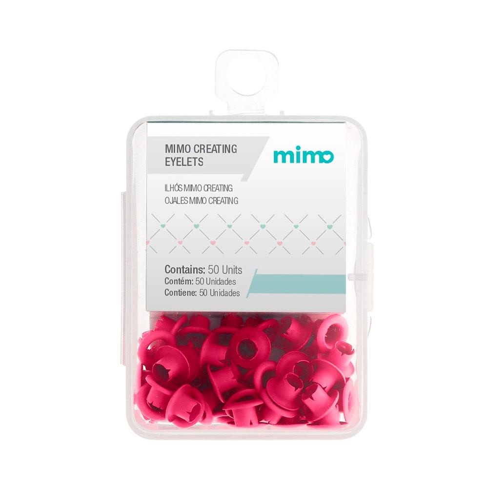 Ilhós Mimo Creating - Redondo - Rosa Pink - 4,5 mm - 50 Unids em Oferta na Shopee