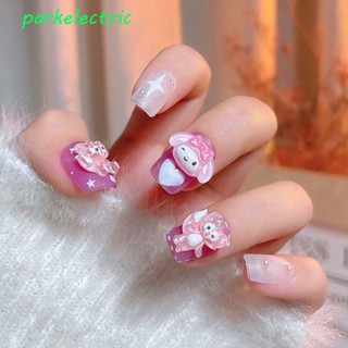 PARKELECTRIC Cartoon Nail Decorations Cães Coelhos Japoneses Kitty Cat Strawberry Bear Manicure Acessórios De 3D Art Drills