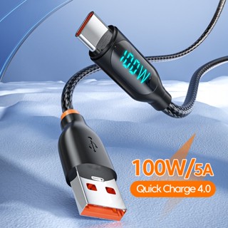Cabo De Dados Do Display Digital Tipo C De 100W Carregamento Rápido QC4.0 Telefones Celulares Tablet Para Notebook