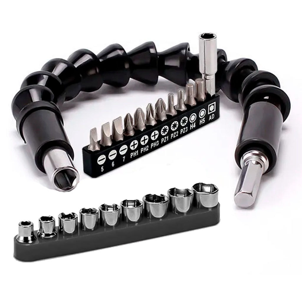 Extensor Haste Prolongador Flexivel Parafusadeira Bits 1/4 OZ em Oferta na Shopee