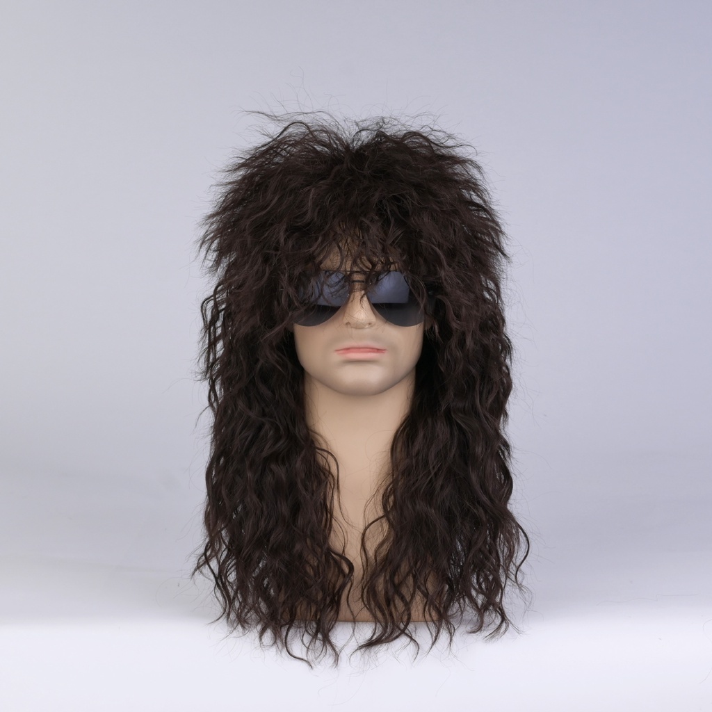 Peruca Mendigo , Palco De Cabelo Longo E Encaracolado , Penteado Fofo Masculino De Halloween , Maníaco De Conjunto De Ca