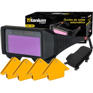 Esquadro Magnético Para Solda 4un 12kg + Óculos Para Soldado