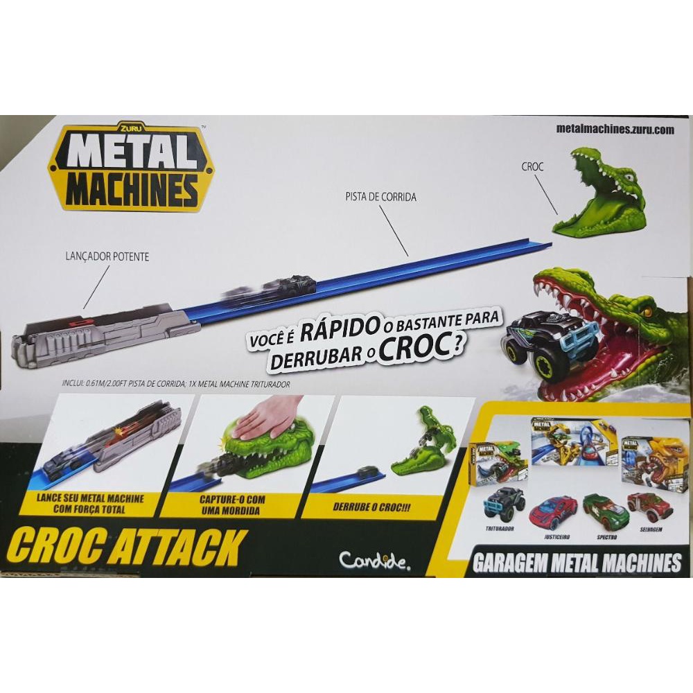 Pista Metal Machines Croc Attack Crocodilo - Candide — imagem 2 de 2