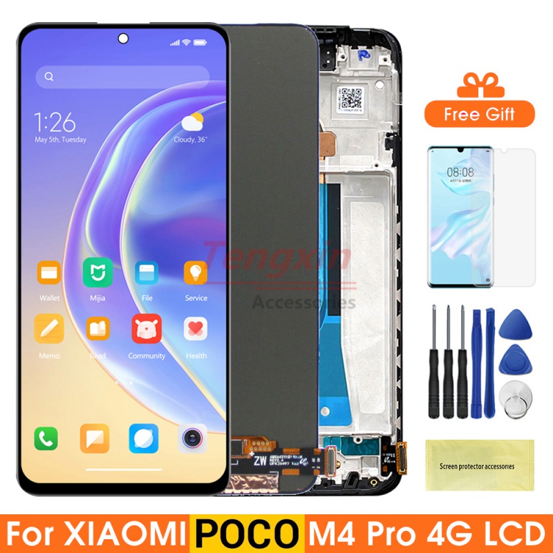 6.43'Substituição Da Tela Super AMOLED Poco M4 Pro , Para Xiaomi MZB0B5VIN 2201117tela De Toque Digital Pi Lcd Display