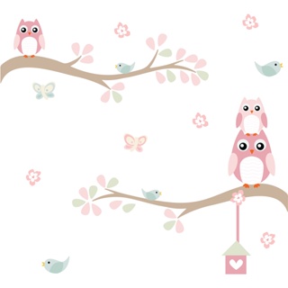 Adesivo de Parede Infantil Galhos Coruja Baby Decorativo Quarto de Menina em Oferta na Shopee