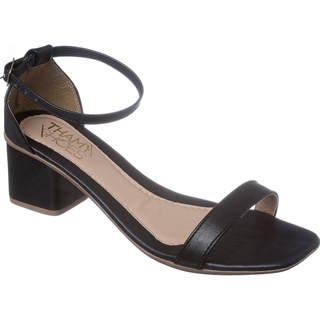 Sandália Feminina Salto Bloco Grosso Médio Ref 61001 em Oferta na Shopee