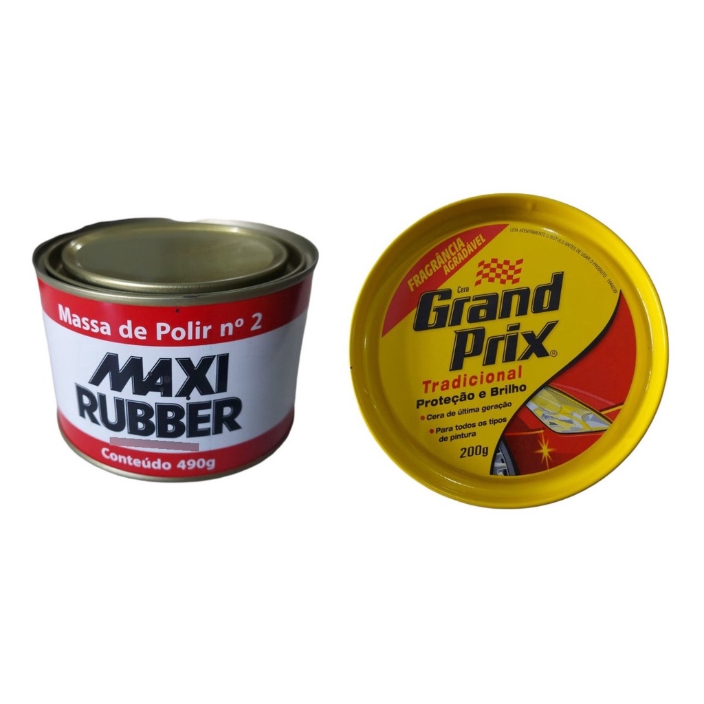 Kit Polimento Automotivo Massa Polir + Cera Polidora Carro