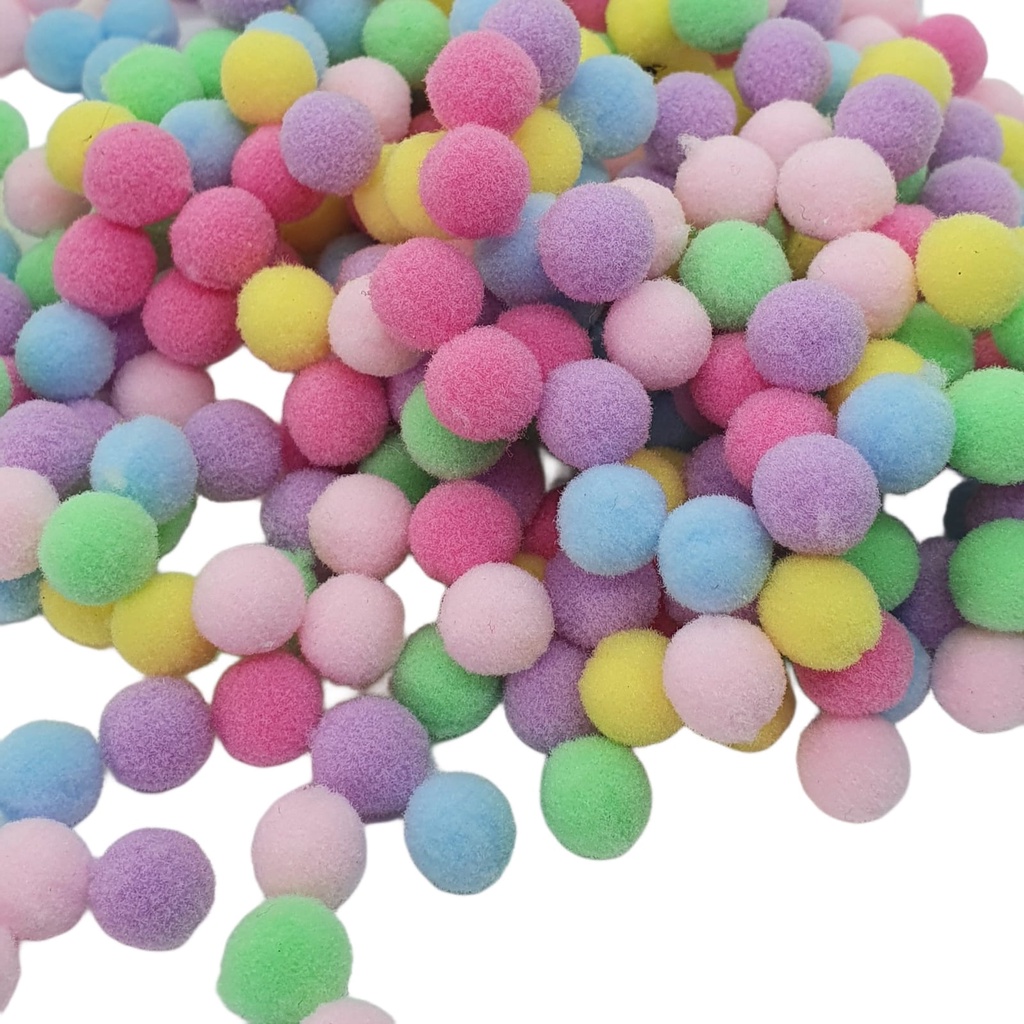 Pompom poliéster 10mm para Laços Tiaras Roupas e Artesanatos c/100 unidades em Oferta na Shopee