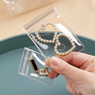 10Pcs Sacos Organizadores De Jóias Em PVC Transparente Transparentes Anti-Oxidação Saco Auto-Selante
