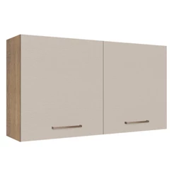 Armário de Cozinha Aéreo 120 cm 2 Portas Rustic/Crema Agata Madesa